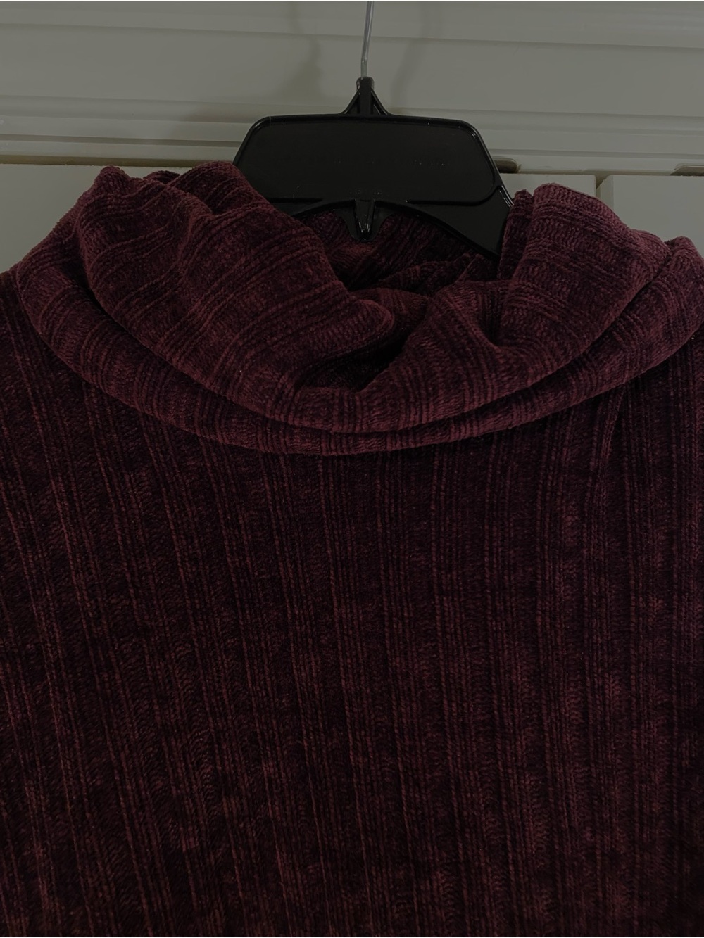 Motel Rocks Deep Berry Ribbed Turtle Neck Sweater - Picture 2 of 3